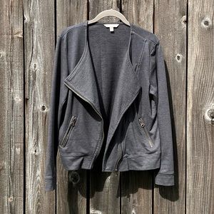 Banana Republic asymmetrical dark charcoal Moto jacket size medium